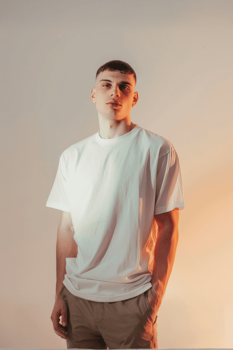 Portrait of a person in dark clothing speaking on a phone